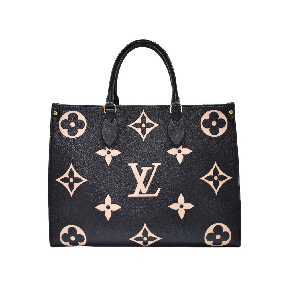 Louis Vuitton On the Go Two Tone Monogram Empreinte Black Tote Shoulder Bag